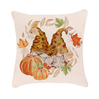 HKM-983379 Autumn Pumpkin Design Linen Cushion Cover for Car and Sofa - 45x45 cm