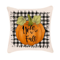 HKM-983379 Autumn Pumpkin Design Linen Cushion Cover for Car and Sofa - 45x45 cm