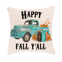 HKM-983379 Autumn Pumpkin Design Linen Cushion Cover for Car and Sofa - 45x45 cm