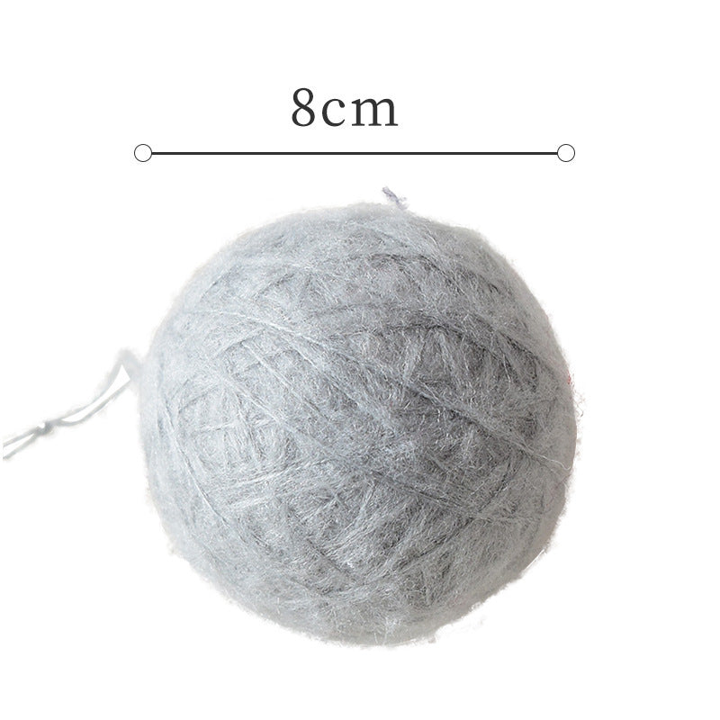 HKM-983443 Seahorse Yarn Christmas Ball Ornament - 6/8CM Mohair Decoration