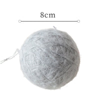 HKM-983443 Seahorse Yarn Christmas Ball Ornament - 6/8CM Mohair Decoration
