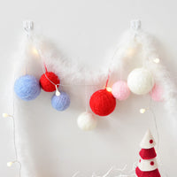 HKM-983443 Seahorse Yarn Christmas Ball Ornament - 6/8CM Mohair Decoration