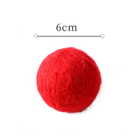 HKM-983443 Seahorse Yarn Christmas Ball Ornament - 6/8CM Mohair Decoration