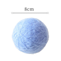 HKM-983443 Seahorse Yarn Christmas Ball Ornament - 6/8CM Mohair Decoration