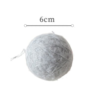 HKM-983443 Seahorse Yarn Christmas Ball Ornament - 6/8CM Mohair Decoration