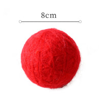 HKM-983443 Seahorse Yarn Christmas Ball Ornament - 6/8CM Mohair Decoration