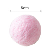 HKM-983443 Seahorse Yarn Christmas Ball Ornament - 6/8CM Mohair Decoration