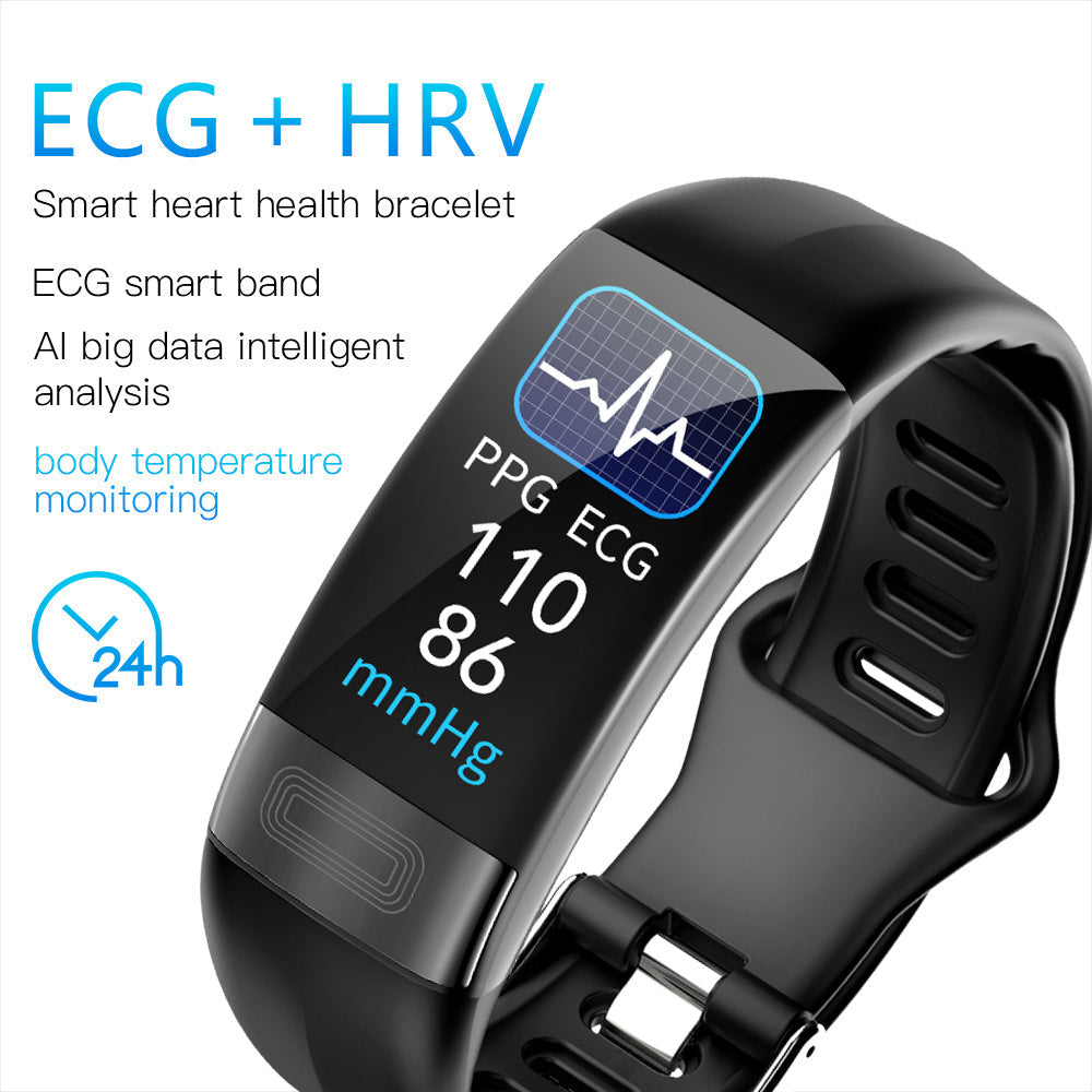 HKM-983507 Smart Health Bracelet with ECG, Heart Rate, Blood Pressure, Blood Oxygen Monitoring, Waterproof Design, Sleep and Activity Tracker