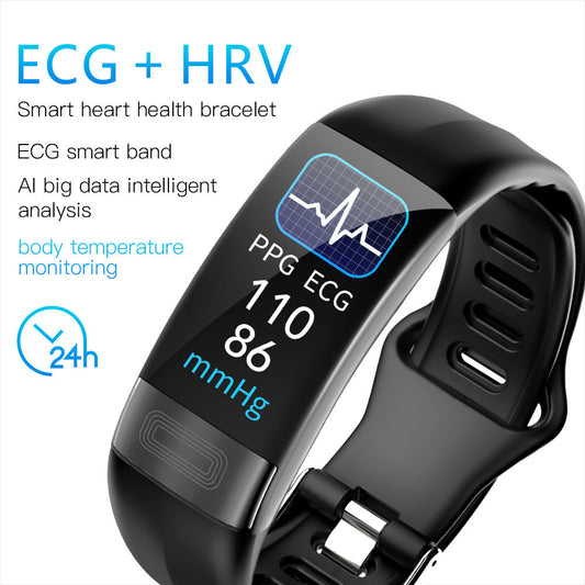HKM-983507 Smart Health Bracelet with ECG, Heart Rate, Blood Pressure, Blood Oxygen Monitoring, Waterproof Design, Sleep and Activity Tracker