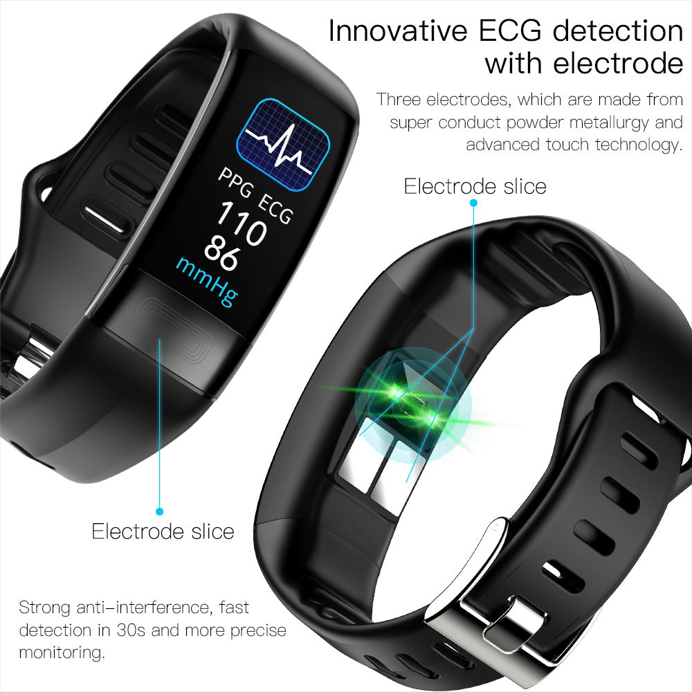 HKM-983507 Smart Health Bracelet with ECG, Heart Rate, Blood Pressure, Blood Oxygen Monitoring, Waterproof Design, Sleep and Activity Tracker