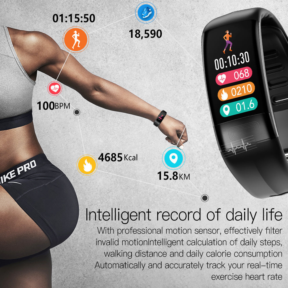 HKM-983507 Smart Health Bracelet with ECG, Heart Rate, Blood Pressure, Blood Oxygen Monitoring, Waterproof Design, Sleep and Activity Tracker