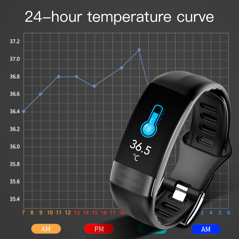 HKM-983507 Smart Health Bracelet with ECG, Heart Rate, Blood Pressure, Blood Oxygen Monitoring, Waterproof Design, Sleep and Activity Tracker