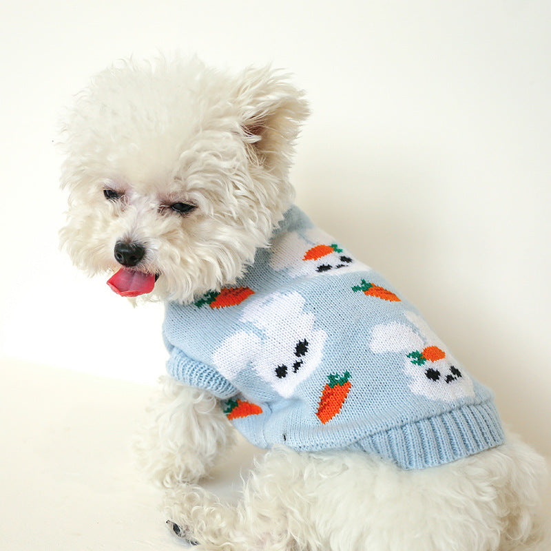 HKM-983571 Cozy Bowknot Hollow Knit Dog Sweater in Various Colors for Pets