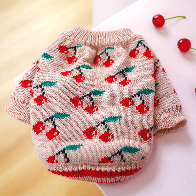 HKM-983571 Cozy Bowknot Hollow Knit Dog Sweater in Various Colors for Pets