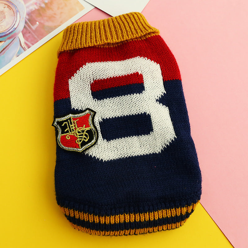 HKM-983571 Cozy Bowknot Hollow Knit Dog Sweater in Various Colors for Pets
