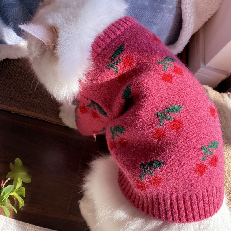 HKM-983571 Cozy Bowknot Hollow Knit Dog Sweater in Various Colors for Pets