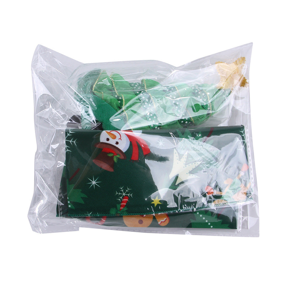 HKM-983699 Festive Pet Outfit Set with Hat and Triangle Scarf in Various Plaid Designs