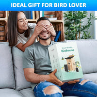 HKM-983763 Smart Bird House with 4MP Camera and Solar Power, Live Nesting Watch, AI Bird Behavior Detection, DIY Gift