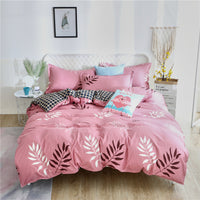 HKM-983827 Cotton Brushed Duvet Cover with Various Floral and Geometric Patterns, Available in Multiple Sizes