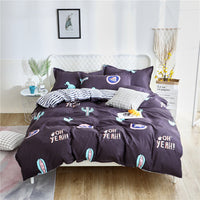 HKM-983827 Cotton Brushed Duvet Cover with Various Floral and Geometric Patterns, Available in Multiple Sizes