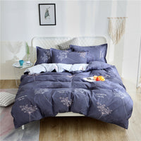 HKM-983827 Cotton Brushed Duvet Cover with Various Floral and Geometric Patterns, Available in Multiple Sizes