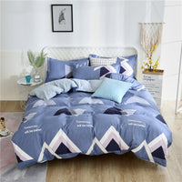 HKM-983827 Cotton Brushed Duvet Cover with Various Floral and Geometric Patterns, Available in Multiple Sizes