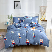 HKM-983827 Cotton Brushed Duvet Cover with Various Floral and Geometric Patterns, Available in Multiple Sizes