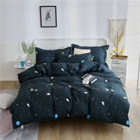 HKM-983827 Cotton Brushed Duvet Cover with Various Floral and Geometric Patterns, Available in Multiple Sizes