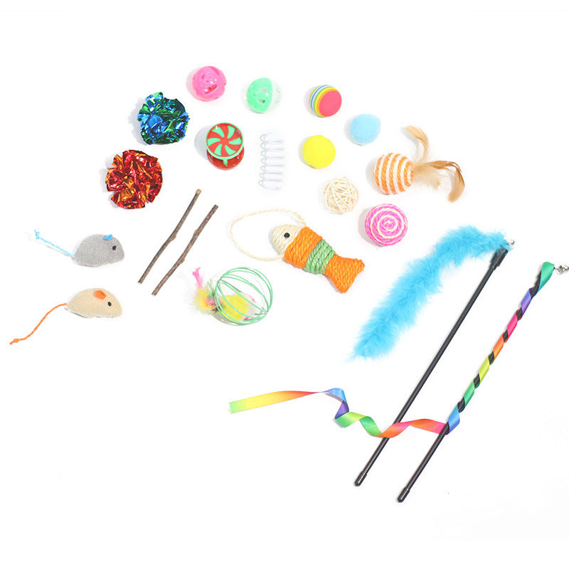 HKM-983827 Foldable Polyester Cat Tunnel and Amusing Toy Set for Playtime and Exploration