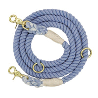 HKM-983827 Two-in-One Double Dog Walking Rope with Half-Chain Collar for Small Dogs