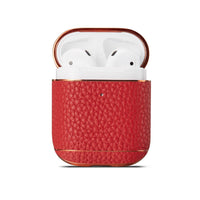 HKM-983891 Leather Lychee Pattern Clamshell Case for AirPods 1/2