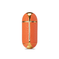 HKM-983891 Leather Lychee Pattern Clamshell Case for AirPods 1/2