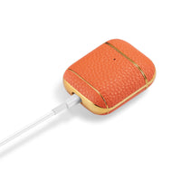 HKM-983891 Leather Lychee Pattern Clamshell Case for AirPods 1/2