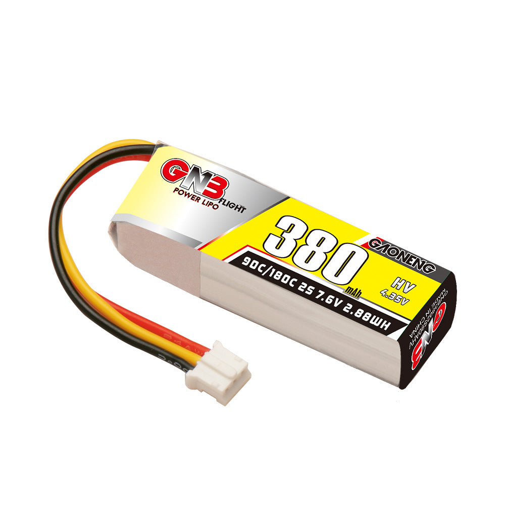 HKM-984019 GNB High Energy 380mAh 2S 76V 90C HV Lithium Polymer Battery for Racing Mosquito Car