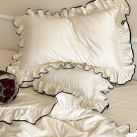 HKM-984147 French Long-Staple Cotton Bed Sheet Set with Duvet Cover and Pillowcases in Miss Sweetheart Patterns
