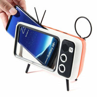 HKM-984211 Retro TV-Shaped Bluetooth Speaker with Hands-Free Calling and USB Charging Port
