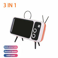 HKM-984211 Retro TV-Shaped Bluetooth Speaker with Hands-Free Calling and USB Charging Port