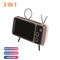 HKM-984211 Retro TV-Shaped Bluetooth Speaker with Hands-Free Calling and USB Charging Port
