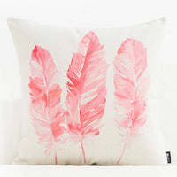 HKM-984211 Swan Series Medium Cotton and Linen Blend Pillowcase - 45 x 45 cm