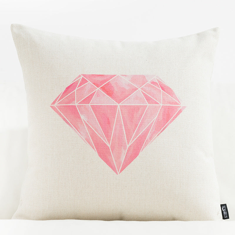 HKM-984211 Swan Series Medium Cotton and Linen Blend Pillowcase - 45 x 45 cm