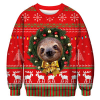 HKM-984275 Dog Digital Print Loose Fit Pullover Crew Neck Top in Polyester