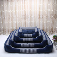 HKM-984275 Removable and Washable Canvas Pet Nest for All Seasons - Available in Dark Blue, Gray, Brown, and Red, Sizes 50CM, 70CM, 90CM