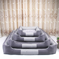 HKM-984275 Removable and Washable Canvas Pet Nest for All Seasons - Available in Dark Blue, Gray, Brown, and Red, Sizes 50CM, 70CM, 90CM