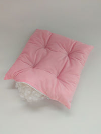 HKM-984339 Cozy Nest for Small and Medium Dogs - Soft Cloth Bed in Pink, Gray, and Blue