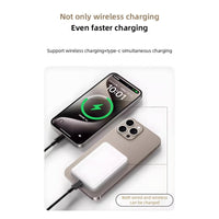 HKM-984339 Portable Magnetic Fast Charging Power Bank - 10000mAh Capacity, USB-C and Wireless Charging for Smartphones and Tablets