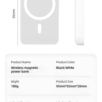 HKM-984339 Portable Magnetic Fast Charging Power Bank - 10000mAh Capacity, USB-C and Wireless Charging for Smartphones and Tablets