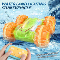 HKM-984403 Amphibious Double-Sided RC Stunt Car with Colorful LED Lights and Gesture Control
