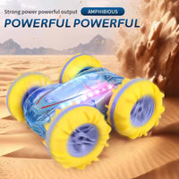 HKM-984403 Amphibious Double-Sided RC Stunt Car with Colorful LED Lights and Gesture Control