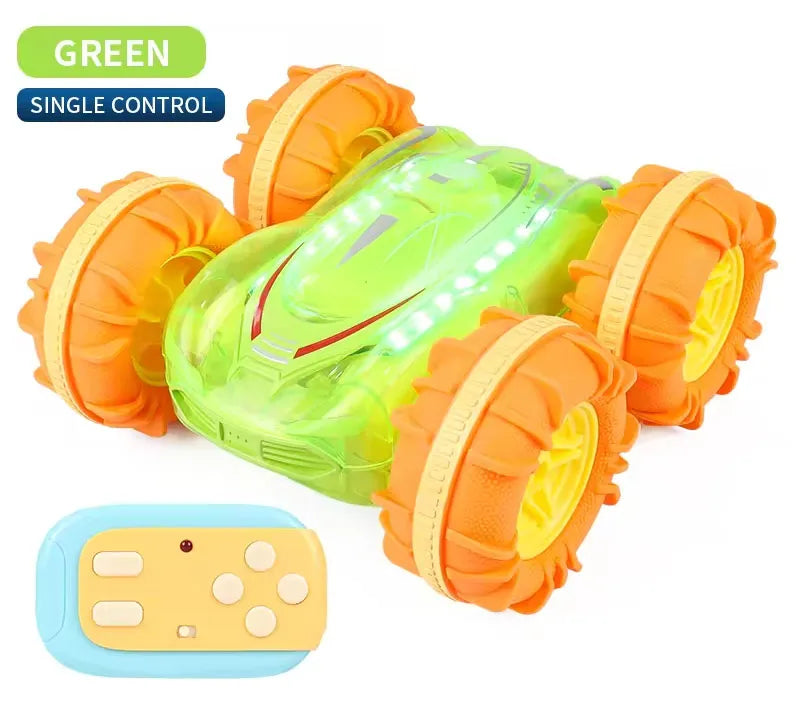 HKM-984403 Amphibious Double-Sided RC Stunt Car with Colorful LED Lights and Gesture Control