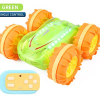 HKM-984403 Amphibious Double-Sided RC Stunt Car with Colorful LED Lights and Gesture Control